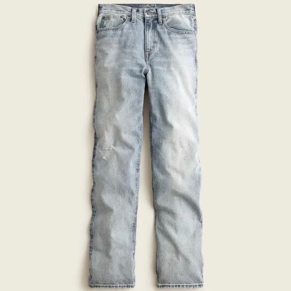 NWT J. Crew Point Sur Vista Straight Jeans in Pale Indigo Wash: Selvedge Edition